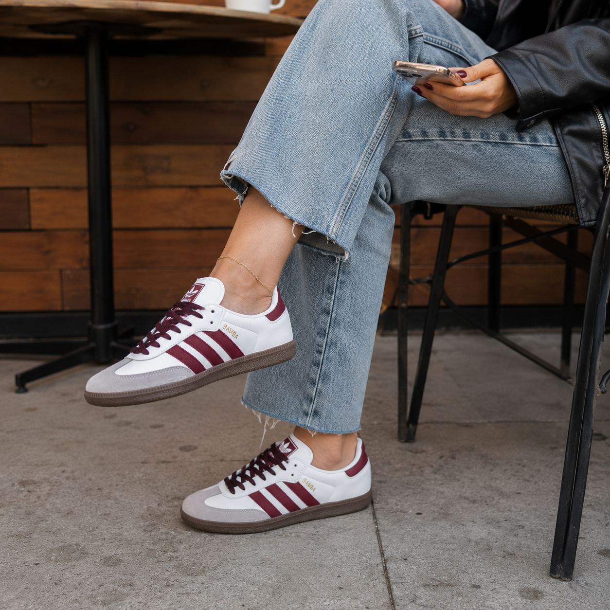 Samba Bordo con blanco + Envio gratis